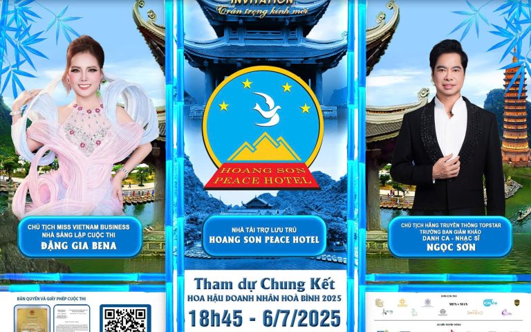Khách sạn Hoàng Sơn Peace trở thành đối tác lưu trú chính thức của cuộc thi Hoa hậu Doanh nhân Hòa bình 2025