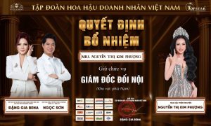 Kim Phượng đồng hành cùng Chủ tịch Đặng Gia Bena, giữ trọng trách Giám đốc Đối nội Tập đoàn Hoa hậu Doanh nhân Việt Nam