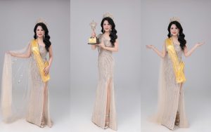 Sau đăng quang, Hoa hậu Trí tuệ Đỗ Thị Nhị gây “sốt” với bộ ảnh dạ hội đầy quyền lực