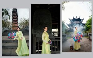 Góp phần quảng bá văn hóa, Hoa hậu Đại sứ Lê Thị Thu Thủy thực hiện bộ ảnh tại chùa Bái Đính