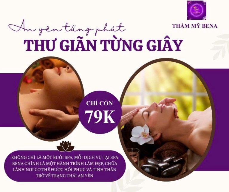 Gội đầu dưỡng sinh massage cổ – vai – gáy:  Liệu pháp thư giãn toàn diện tại Thẩm mỹ Bena Quảng Ngãi