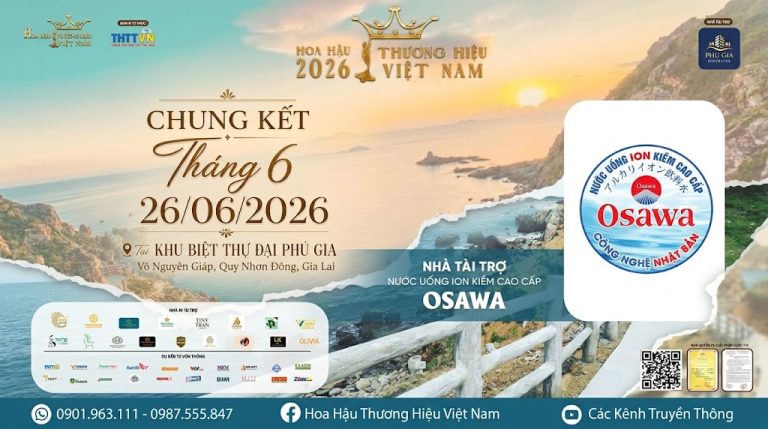 I-on kiềm cao cấp OSAWA tiếp tục đồng hành cùng Hoa hậu Thương hiệu Việt Nam 202