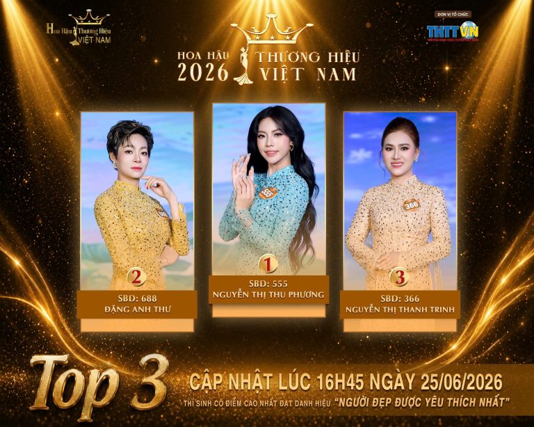 Cuộc đua Người đẹp được yêu thích nhất Hoa hậu Thương hiệu Việt Nam 2026 bước vào chặng quyết định