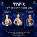 Christine Chau “lội ngược dòng” ngoạn mục, giành lại Top 1 Miss Popular Vote Miss Business World 2026