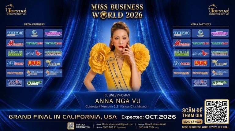 Anna Nga Vũ: Hơn 20 năm lập nghiệp tại Hoa Kỳ, sẵn sàng chinh phục Miss Business World 2026