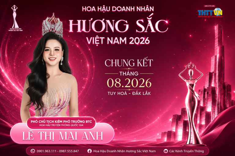 Hoa hậu Mai Anh đảm nhận cương vị Phó Chủ tịch kiêm Phó Trưởng Ban Tổ chức Hoa hậu Doanh nhân Hương sắc Việt Nam 2026