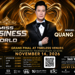 “Hoàng tử nhạc trữ tình” Quang Dũng góp giọng Miss Business World 2026 tại California