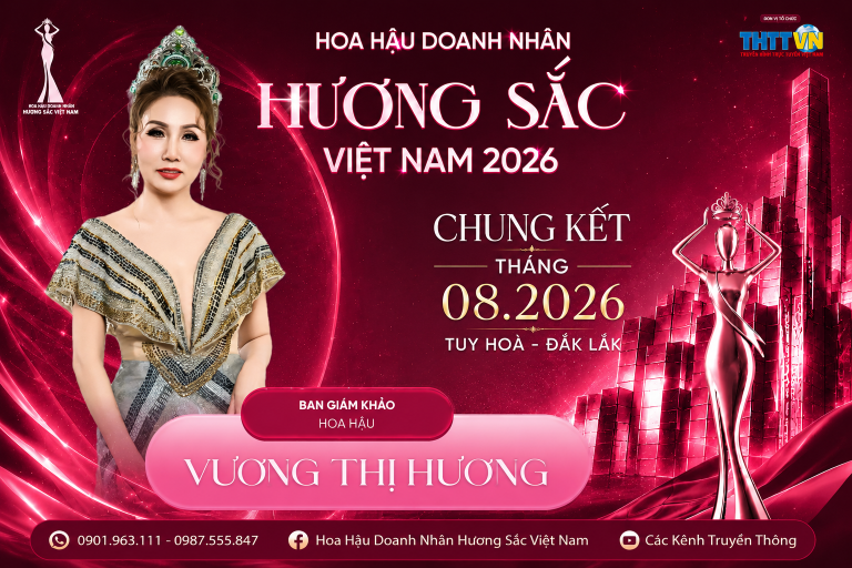 NTK Vương Thị Hương tái xuất “ghế nóng” Hoa hậu Doanh nhân Hương sắc Việt Nam 2026